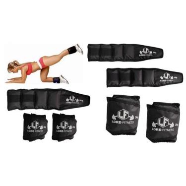 Imagem de Kit Funcional Com 03 Pares de Caneleira Tornozeleira Academia exercíci