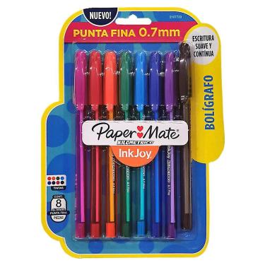 Imagem de Caneta Esferográfica Kilométrica 0.7 com 8 Cores Paper