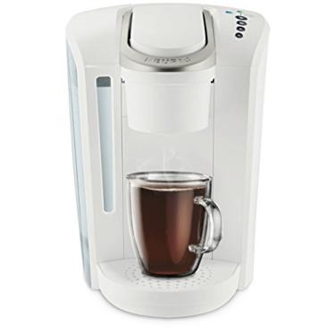 Imagem de Keurig Máquina de café K-Select, Cervejeiro de café de cápsula K-Cup, com controle de força e água quente sob demanda, branco fosco
