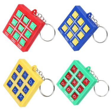 Imagem de Mabor XO Tac-Toe Keychain Plastic Tac-Toe Game Pendant for Goodie Bags Mini Portable Pocket Board Games Keyring for Backpack Valentines Birthday Party