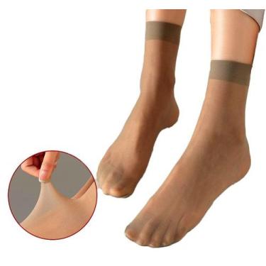 Imagem de kit 50 Pares Meias Feminina Fina Soquete Social confortável - HHW, Pel