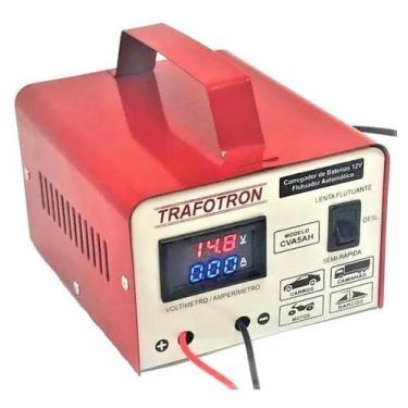 Imagem de Carregador De Bateria Cva 5A/H Com Voltimetro E Amperimetro - Trafotro