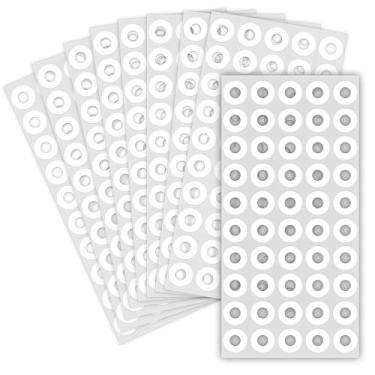 Imagem de 2500 adesivos de reforço de furo branco, etiquetas redondas autoadesivas de 0,6 cm de diâmetro para fichário de papel escolar em casa