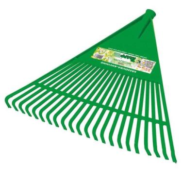 Imagem de Vassoura Ancinho Rastelo 22 Dentes Verde Sem cabo (FJ-1010) - Trapp - 