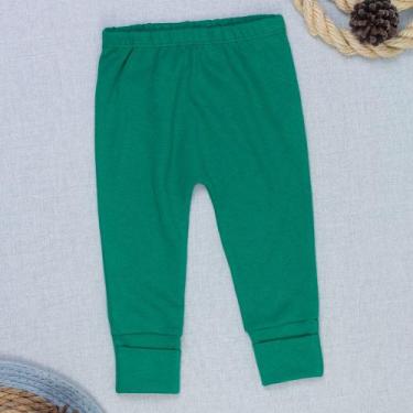 Imagem de Calça Bebê Algodão Suedine com Pé Reversível - Era Uma Vez, Verde, 6-9