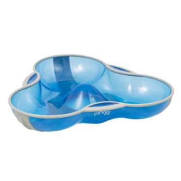 Imagem de Prato com Divisória Azul Infantil Livre de BPA - CLINGO