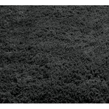 Imagem de Tapete Passadeira Felpudo 2m x 0.6m Antiderrapante - Para Quarto e Corredor, Macio e Quentinho(Preto)