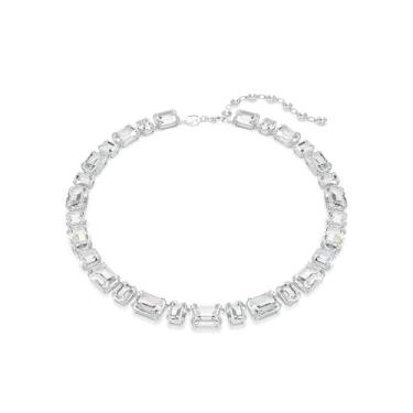 Imagem de Swarovski Colar de tênis Millenia, corte octógono, transparente, acabamento em ródio, One Size, Cristais, acabamento de ródio, Cristal