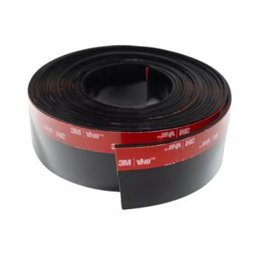 Imagem de Fita Veda Fresta 6,5cm Preta – Vedação para Porta e Portão Contra Poeira, Frio, Insetos e Água da Chuva - 3m, 5m e 10m (5 metros)