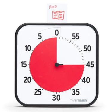 Imagem de TIME TIMER Temporizador visual de 30 cm, 60 minutos, para crianças, com cartão de atividade apagável a seco, também magnético para sala de aula, ferramenta de estudo de ensino em casa, lembrete de