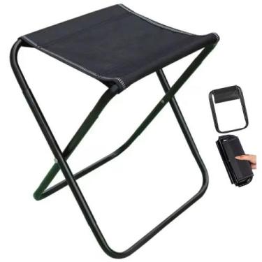 Imagem de Banco Banquinho Dobravel Banqueta Cadeira Camping Acampamento Pesca Ar