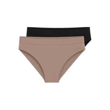 Imagem de Kit com 2 Calcinhas Biquíni Liz 70222 Colorido, Bege, M