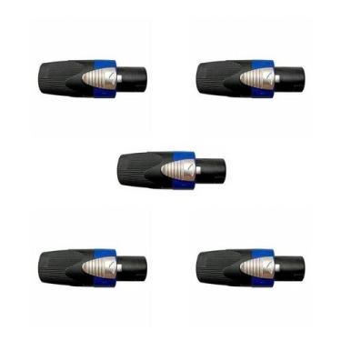 Imagem de Kit Conector Speakon Macho P/Cabo Wc 605 4P Spk (5Un) Wirec - Wirecone