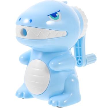 Imagem de Tofficu Apontador manual em forma de dinossauro para crianças, apontador de lápis manual, design fofo de manivela, apontador de dinossauro, artigos de papelaria divertidos para material escolar, ideal