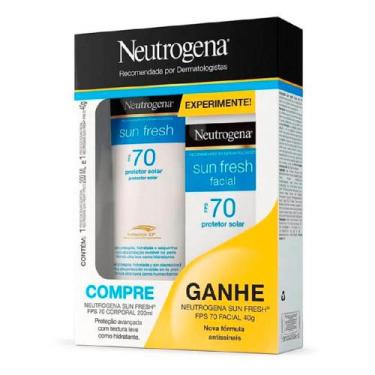 Imagem de Kit Protetor Solar Neutrogena Sun Fresh FPS 70 200ml Ganhe Protetor So