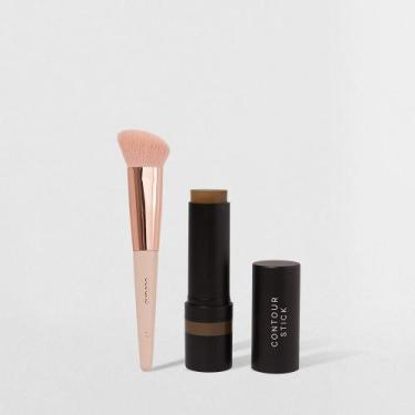 Imagem de Kit Contorno em Bastão Marrom Médio + Pincel de Maquiagem para Contorn