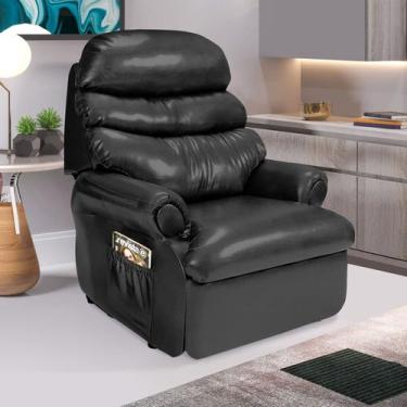 Imagem de Poltrona Do Papai Reclinável E Retratil Confortavel material sintético