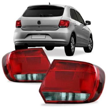 Imagem de Par Lanterna traseira Gol G6 2013 2014 2015 2016 Fumê - UniversoCar