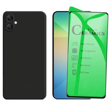 Imagem de Capinha Para Galaxy A06 Capa Preta Premium Proteção Câmera + Película Cerâmica Nanogel