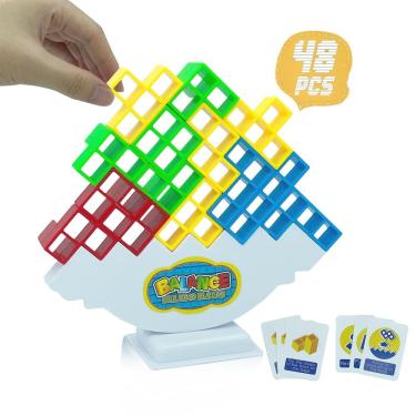 Imagem de Jogo de blocos de empilhamento Tetra Tower Balance de 48 peças