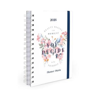 Imagem de Agenda Planner Diária 2026 Butterfly Branco Rosa