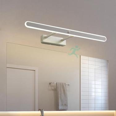 Imagem de GZZBMY Iluminação de parede LED espelho de banheiro com sensor de movimento arandelas de parede acrílicas modernas retráteis internas com interruptor para guarda-roupa quarto sala de estar maquiagem