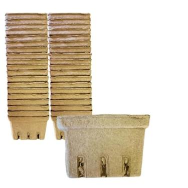 Imagem de Cestas de fibra de polpa Pint Berry Baskets, 10 x 7 cm, cor natural (12)