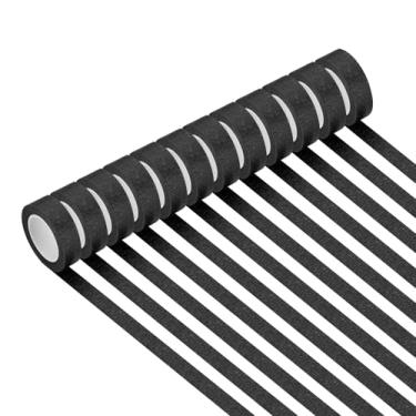 Imagem de PATIKIL Fita adesiva preta 2,5 cm x 14 m, 12 rolos com código de cores para pintura de parede e organização de laboratório de ciências