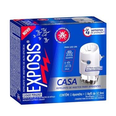 Imagem de Repelente Líquido Exposis Casa Aparelho Elétrico + Refil De 32,9ml