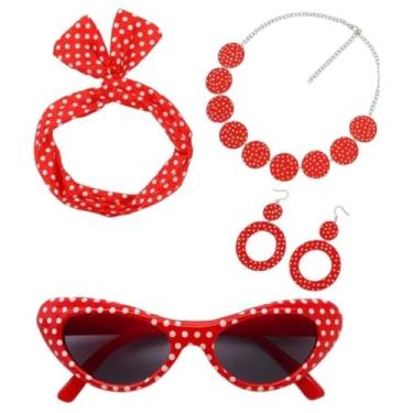 Imagem de Fantasia Anos 50/60 Acessorios Retro Cosplay Carnaval Festa