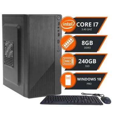 Imagem de PC Cpu Desktop Tbi, Intel i7 3.4 Ghz, 16GB RAM, SSD 240GB, Windows 10 Pro