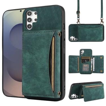 Imagem de Capa de telefone para Samsung Galaxy S25 Ultra 5G Capa carteira com alça de ombro transversal, bolso para cartão fino suporte para celular bolsa flip para celular S25Ultra 25S S 25 25Ultra 6.9 2025