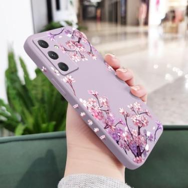 Imagem de Capa de celular com estampa de flores caindo para Samsung Galaxy A55 A35 A25 A15 A05 A05S A54 A34 A24 A14 A04 A04S A04E 4G 5G, roxo claro, para A15 5G (4G)