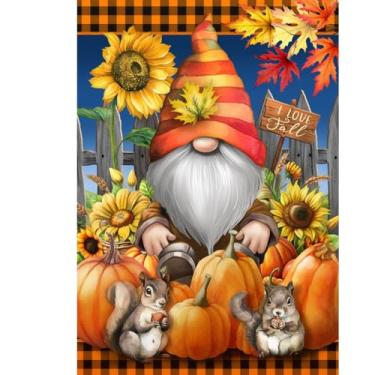 Imagem de Briarwood Lane Bandeira de casa de outono 40 x 28 para gnomo ao ar livre e abóboras para casa de outono