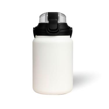 Imagem de Garrafa Térmica Com Bico E Canudo 1,100mL BM-P1631- Bruthal Sports Supplements (BRANCO)