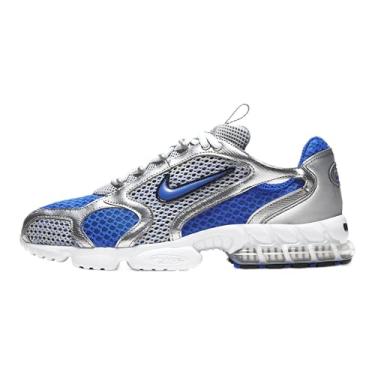 Imagem de Nike Tênis masculino Air Zoom Spiridon Cage 2 (CJ1288-002, prata metálico/azul-royal/branco/azul-real), Prata metálica azul royal, 39