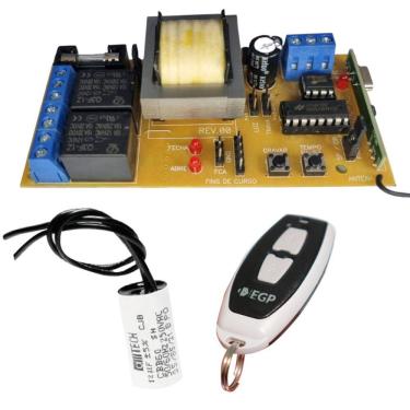 Imagem de Kit Central Nb52 e Capacitor 12uf+Controle Configuarado para Portão Automático de Casas e Condominio