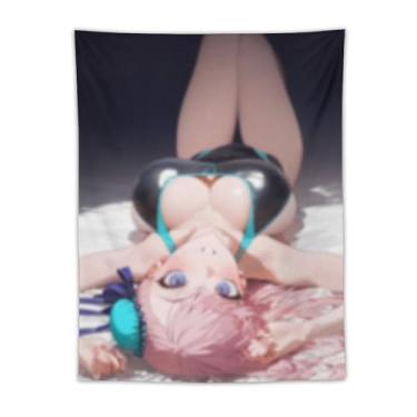 Imagem de LIEGBMEU Tapeçaria sexy sexy de anime menina 76.2 cm x 101.6 cm interior exterior parede colcha arte decoração de tapeçaria caprichosa, AF148