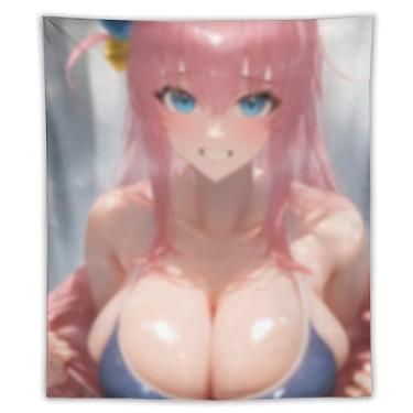 Imagem de LIEGBMEU Sexy Bikini Hot Anime Girl Tapeçaria 127.0 cmx152.4 cm Interior Exterior Wall Quilt Art Decoração de Tapeçaria Caprichosa, AD94