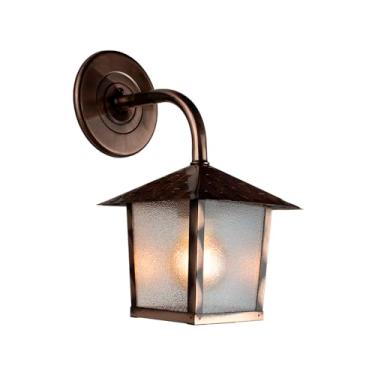 Imagem de Arandela Colonial Nina Quadrada - Vidro Pontilhado - Cobre