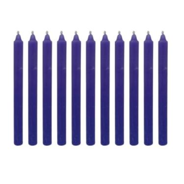 Imagem de VELAS OLIVEIRA, Velas Palito Branca/Colorida Por Kilo 32 Velas - 18cm Parafina Pura (Azul)