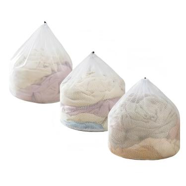 Imagem de WJCCLYJC Pacote com 3 sacos de roupa de malha resistente para delicados - Sacos grandes para máquina de lavar roupa 61 x 81 cm para delicados, cestos, equipamentos esportivos e viagens - Evita