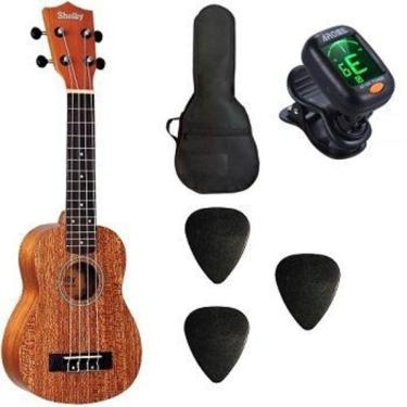 Imagem de Kit Ukulele Shelby Soprano Su21M Capa Palheta Afinador