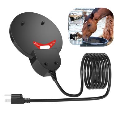 Imagem de KNEOYR Aquecedor submersível de banho para pássaros de 500 W - Ideal para gado, aves, cavalos, vacas, pássaros, bebedouros de frango - Uso no inverno - Fundido de alumínio para eficiência