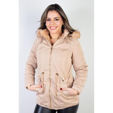 Imagem de Jaqueta feminina nylon reversível com pelo 84293-Feminino