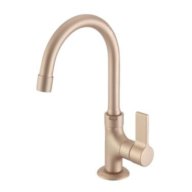 Imagem de Torneira para Lavatório de Bancada Bica Móvel 1190 Linha Atria Dourado Fosco Meber