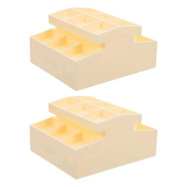 Imagem de Beaupretty 2 Peças de Mini Fruteira para Casa de Bonecas, Mini Fruteira de Plástico, Prateleiras para Exposição de Lanches E Mercearia, Amarelo Claro