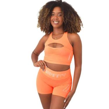 Imagem de Short Feminino Suplex Fitness Insanity Summer, Laranja, G