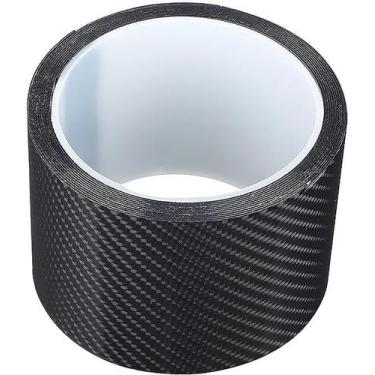 Imagem de Vinil Adesivo Fibra Carbono Preto Automotivo Envelopar 3m x 9cm - BRA 