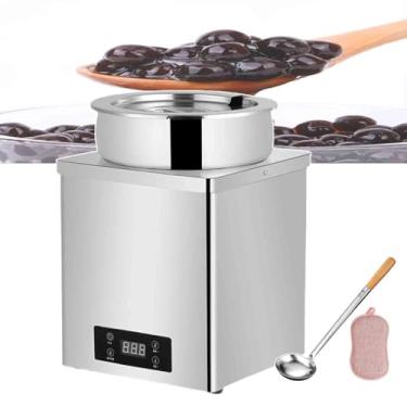 Imagem de CNAOHGHN Aquecedor Comercial De PéRolas De 300 W/600 W E Pote Isolante De Tapioca, MáQuina De Temperagem De Chocolate De 3 L/7 L, 30-100 °C, BotõEs De Toque Para Empresas De Bebidas E Bebidas